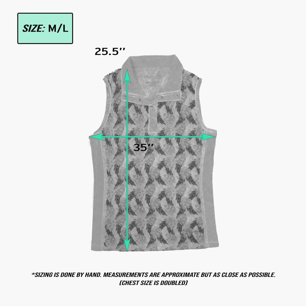 NWT LOHLA SPORT "The Sunny Palm" Sleeveless Polo Sport Top (Peony | Size M/L) - Picture 8 of 8